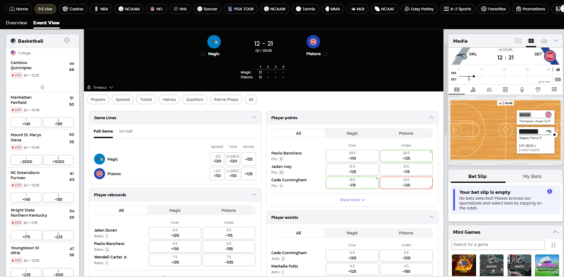 betmgm sportsbook live betting